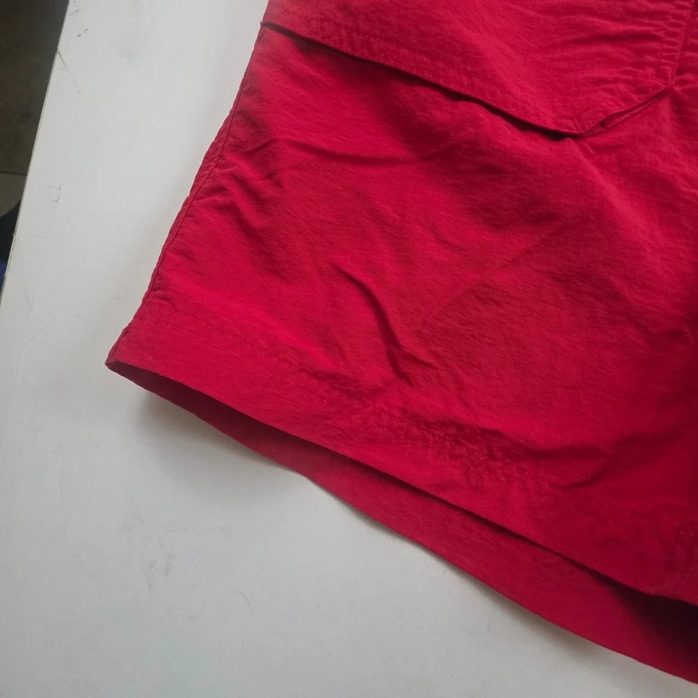 Polo Sport Ralph Lauren Swim Trunks Mens Medium Red Vintage Nylon Cargo Shorts